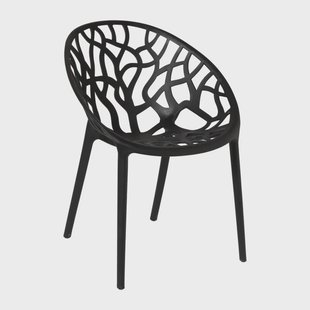 Stapelbare tuinstoel Palma - zwart - 78.5x58x59.5 cm