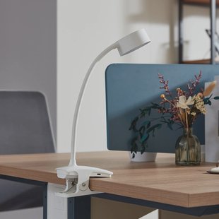 Lindby klemlamp Maori, wit, metaal, CCT, dimbaar.