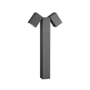 Lindby sokkellamp Othil, 2-lamps, 50 cm, antraciet, metaal