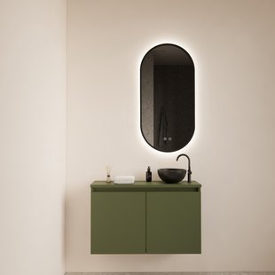 Fonteinmeubel BWS Meadow 80x50 cm Olijf Groen Incl. Topplaat