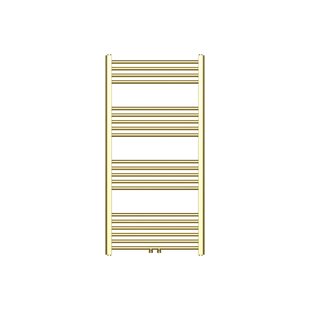 Handdoek Radiator BWS Cory 120x60 cm 414 Watt Midden en Zijaansluiting Geborsteld Messing Goud