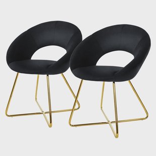Set van 2 eetkamerstoelen Erna velvet |