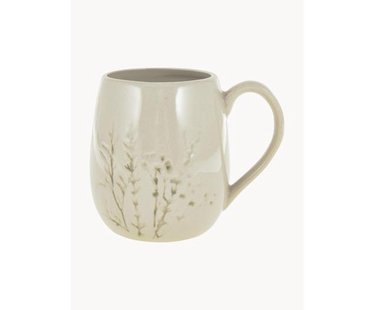 Handgemaakt kopje Bea met gras motief