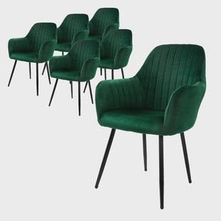 Set van 6 eetkamerstoelen Mari velvet |