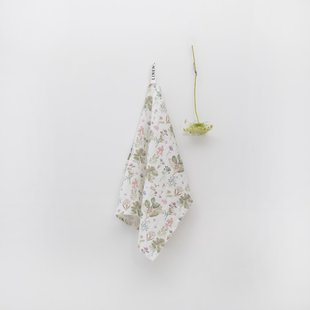 Linen Tales - linnen theedoek white botany - 45 x 65 cm