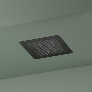 Hotbath Ace Hoofddouche - inbouw - vierkant - 38x38cm - PVD - zwart geborsteld PVD AC148MBP