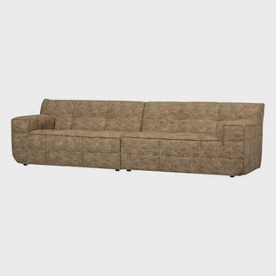 WOOOD Timor 4-Zits Bank - Polyester - Caramel Melange - 81x297x92