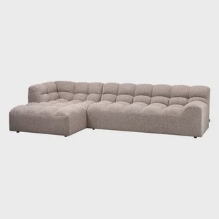WOOOD Allure Chaise Longue Bank - Stof - Bruin Melange-79x324x165
