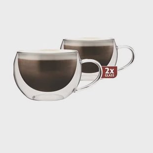 Cappuccinoglazen Dubbelwandig, set van 2 - Maxxo Cappuccinoglazen Dubbelwandig, set van 2 - Maxxo