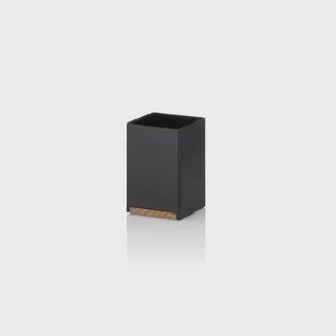 Drinkbeker Badkamer, Hout, Zwart - Kela | Cube