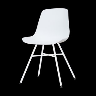 Noa-Pip kunststof tuinstoel wit - wit onderstel