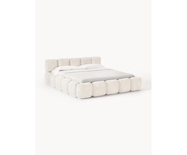 Gestoffeerd bed Tayla van teddy boucl&eacute;