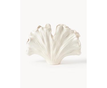 Vaas Gingko in schelpvorm, H 24 cm