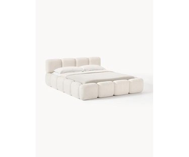 Gestoffeerd bed Tayla van teddy boucl&eacute;