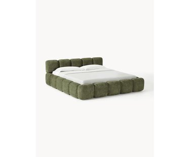 Gestoffeerd bed Tayla van teddy boucl&eacute;