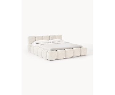 Gestoffeerd bed Tayla van teddy boucl&eacute;