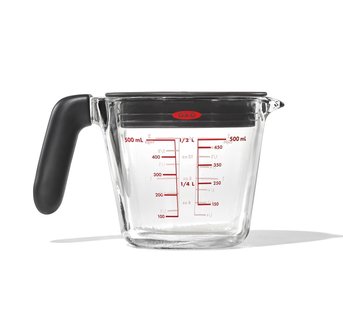 OXO - maatkan glas - met siliconen deksel - 500 ml