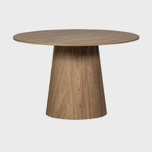 WOOOD Maan Eettafel - MDF - Walnoot - 75x120x120