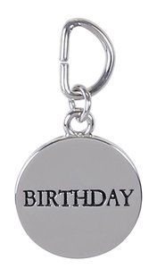 Verjaardag Sleutelhanger - The Oriental Shop - Glanzend Zilver - 2cm