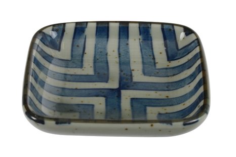 Blauw/Witte Sojasaus Schaal - The Oriental Shop - 9 x 9 x 1.6cm
