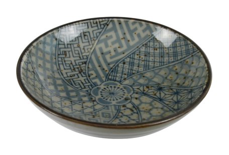 Blauw/Witte Sojasaus Schaal - Keramiek - 10,2 x 2,5 cm