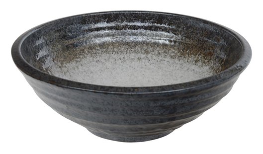 Zwart/Witte Kom - Mino Yaki - 1500ml - 24 x 8 cm