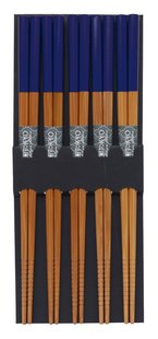 Eetstokjes met Blauwe Bovenkant - The Oriental Shop - Set van 5 paar