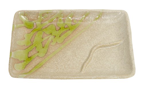 Wit/Groen Bord - Large Plates - 17.5 x 11.5 cm