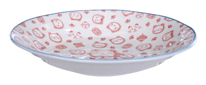 Rood/Wit Bord - Lucky Cats Collectie - 25.3 x 5cm