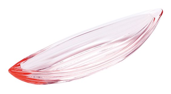 Roze Glazen Schaal - Decoratief Element - 16.2 x 2.3cm