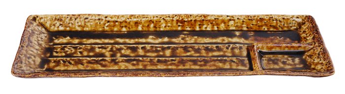 Bruin Rechthoekig Serveerbord - The Oriental Shop - 33.2 x 10.5 cm