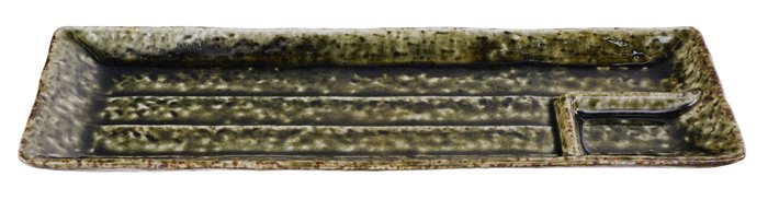 Groen Rechthoekig Serveerbord - The Oriental Shop - 33.2 x 10.5 cm