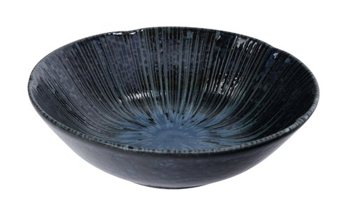 Japanse rijstschaal - Tokyo Design Studio Sky - blauw/zwart - 14 x 4 cm 250ml