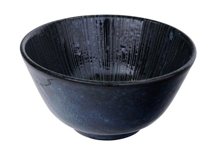 Japanse Rijstkom - Tokyo Design Studio - Sky - Blauw/Zwart - 350ml - 12 x 6.4cm