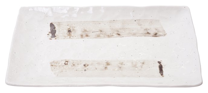 Wit Rechthoekig Bord - Minoyaki - 31 x 17 cm