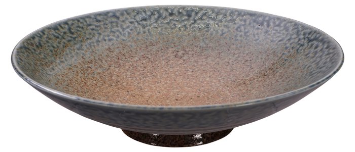 Blauwe Kom - Minoyaki - Diameter 28 x Hoogte 8 cm