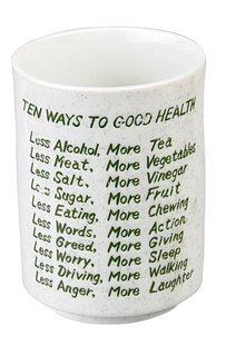 Witte Sushi Karakter/Engels Cup - The Oriental Shop - 300ml - 7.5 x 10cm