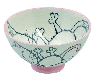 Kinderkom Roze - Kawaii Cat Collectie - 250ml - 11.5 x 6cm