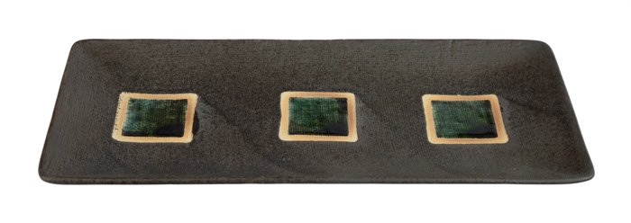 Zwart Rechthoekig Bord - The Oriental Shop - 28.5 x 12.5 cm