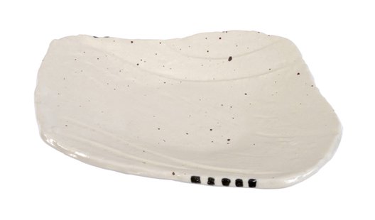 Wit Bord - Large Plates - Organisch Design - 21 x 17cm