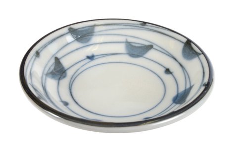 Blauw/Witte Seiji Rasen Sojasaus Schaal - The Oriental Shop - 9.5x2cm
