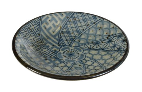 Mashiko Sojasaus Schaal Blauw/Groen - 9.5 x 2cm