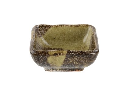 Sojasaus Schaaltje Bruin/Groen - Keramiek - 7.5 x 7.5 x 3cm
