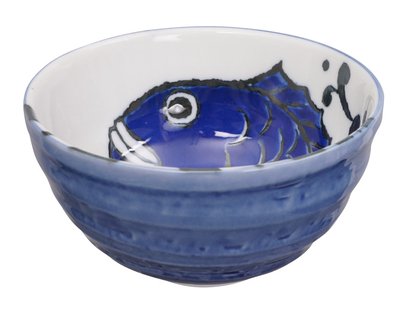 Japanse keramische kom - Tokyo Design Studio Seafood - Blauw - 500ml - 13.2 x 6.8cm