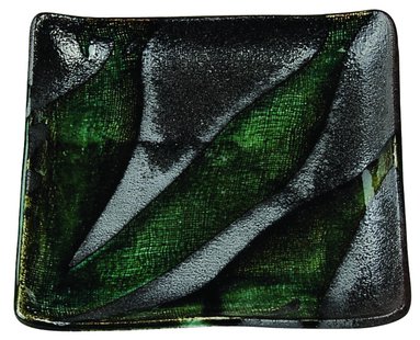 Groen/Grijs Vierkant Bord - Green Grey Series - 18 x 18 cm