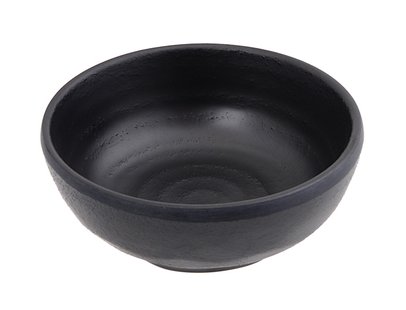 Zwarte Kom - Melamine - Minimalistisch Design - 150ml, 9.8 x 3.8cm