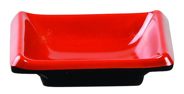 Zwart/Rood Sausbord - Melamine - 9 x 6 cm