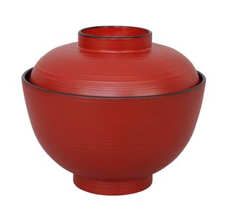 Rood/Zwarte Lacquerware Kom - The Oriental Shop - 300ml - 10.8 x 6.35cm