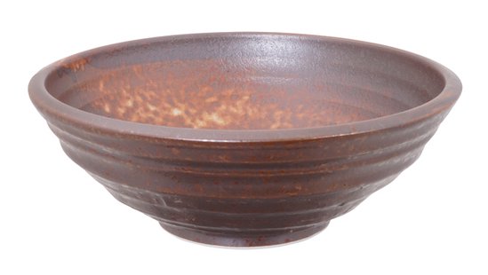 Japanse Minoyaki Rode Kom - Dieprood Glazuur - 24x8.5cm 1500ml
