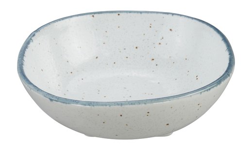 Wit/Blauwe Ovale Kom - Hamptons Collectie - 9 x 3 cm